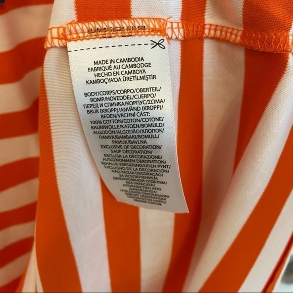 Polo Ralph Lauren Classic Fit Soft Cotton Striped Polo Shirt Orange/white Sz XXL - Picture 13 of 15